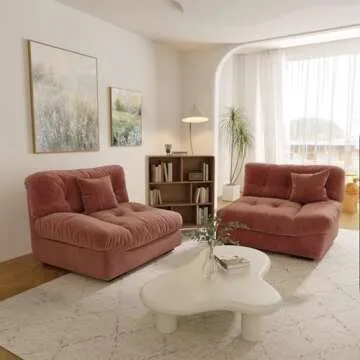 Cloud Modular Sectional Sofa - 105" Pink Velvet Comfort