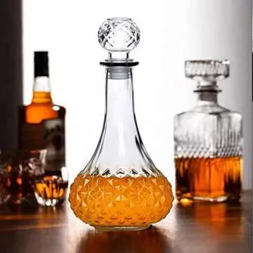 Elegant Cadamada 3pcs Glass Decanters for Spirits