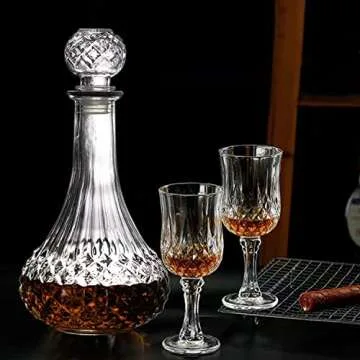 Elegant Cadamada 3pcs Glass Decanters for Spirits