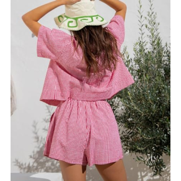 Faretumiya Women Y2K Pink Pajama Set - Comfort & Style