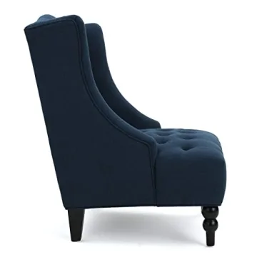 Christopher Knight Toddman High-Back Club Chair in Dark Blue