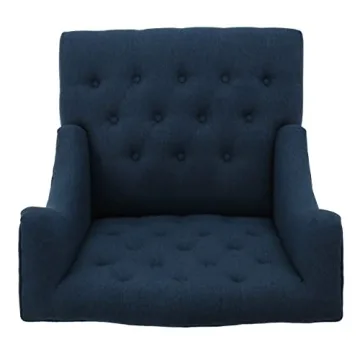 Christopher Knight Toddman High-Back Club Chair in Dark Blue