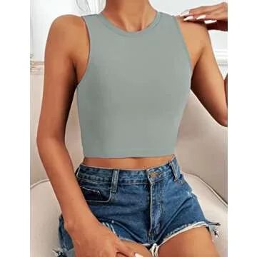 Natural Feelings Nudi Sports Bras for Women Removable Padded Yoga Tank Tops Sleeveless Fitness Workout Crop Tops