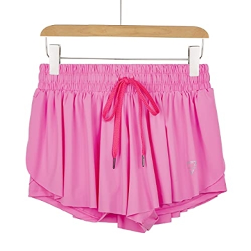 Trendy Flowy Workout Shorts for Women – 2-in-1 Comfort