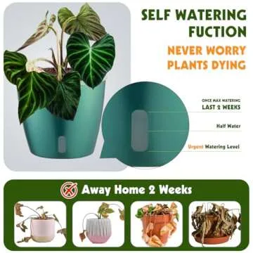 KvyusFlourish Self Watering Pots for All Plants