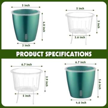 KvyusFlourish Self Watering Pots for All Plants