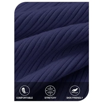 Elegant MEROKEETY Women's Long Sleeve Sweater Dress