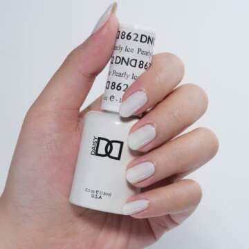 DND Gel Polish Set in Pearly Ice #862 - Vegan Duo for Perfect Nails