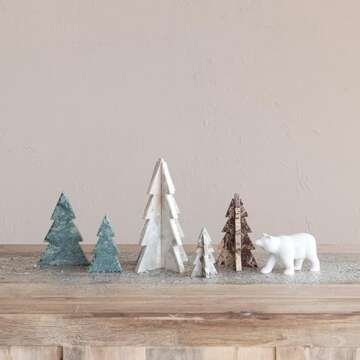 Elegant Marble Polar Bear Decor for Home Styling