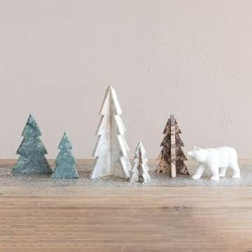 Elegant Marble Polar Bear Decor for Home Styling