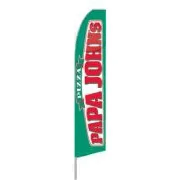 Attention-Grabbing Papa John's Swooper Flag - Durable and Colorfast for Maximum Visibility