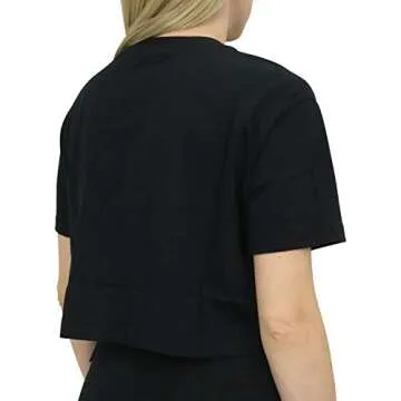 Nike Women's Sportswear Essential Cropped T-Shirt (Large) Black