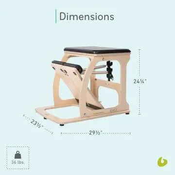 Balanced Body EXO Pilates Chair, Pilates Equipment for Home and Studio Use, Split Pedal