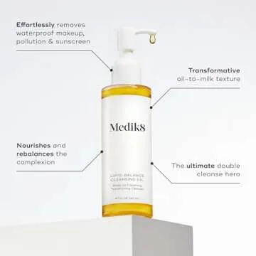 Medik8 Lipid-Balance Cleansing Oil - Oil Based Facial Cleanser - Reveals Radiant Complexion without ...