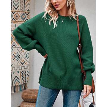 Imily Bela Women’s Fall Sweaters Trendy Chunky Long Sleeve Oversized Tunic Sweater Pullover Sweate...