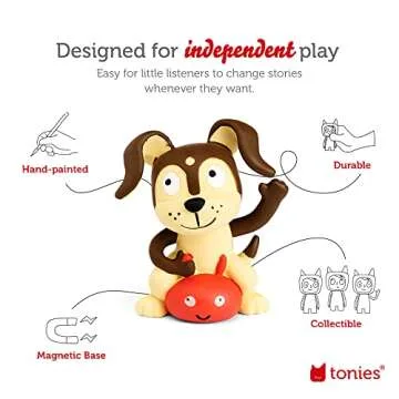 Toniebox Audio Player 9 Character Disney Bundle with Woody, Buzz Lightyear, Jessie, Lightning McQueen, Mater, Simba, Winnie-The-Pooh, Mr. Incredible + Playtime Puppy - Light Blue