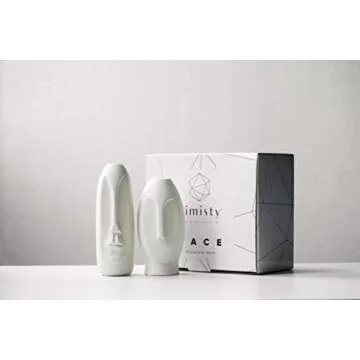 Kimisty Face Vase Set 2, White Modern Vase, Ceramic Statue Human Face Vase Decor, Sculpture Decor, Fire Place Decoration, Mid Century Modern 2 Pack Vase Set