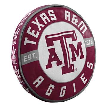 NCAA Texas A&M Aggies Round Cloud Pillow, 15 inch - Team Colors