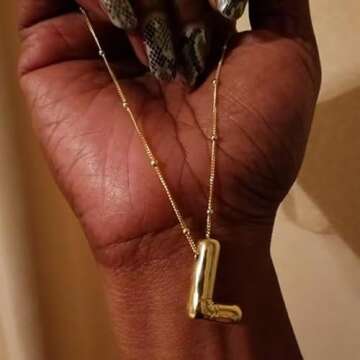 Personalized Qyalie Bubble Letter Necklace for Women