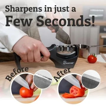 PriorityChef Kitchen Knife Sharpener Tool for Effortless Sharpening