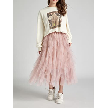 Kydely Tulle Skirts for Women Long Length Tutu Fairy Skirt