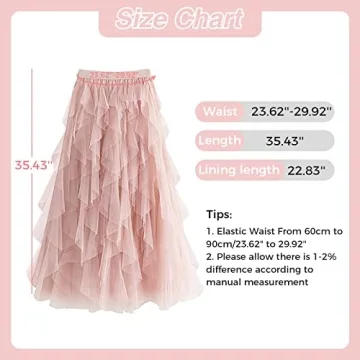 Kydely Tulle Skirts for Women Long Length Tutu Fairy Skirt