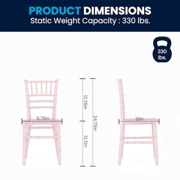 Elegant Pink Chiavari Chair for Children - Flash Furniture