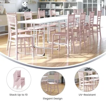 Elegant Pink Chiavari Chair for Children - Flash Furniture
