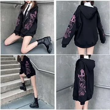 Stylish Soosuihoo Skull Hoodie for Women - Trendy y2k Design