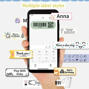 D11 Inkless Portable Bluetooth Label Maker - Mini Label Printer