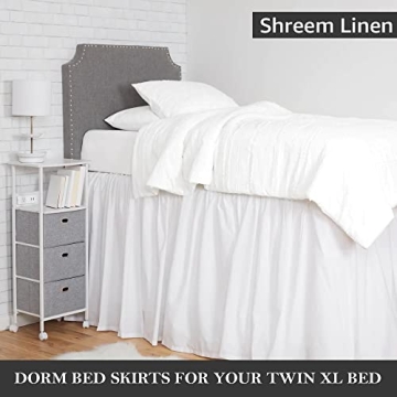 Impeccable Bedding Dorm Bed Skirt for College Students