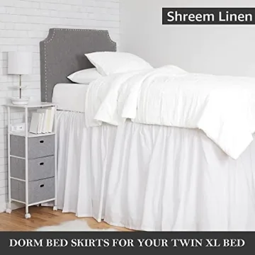Impeccable Bedding Dorm Bed Skirt for College Students
