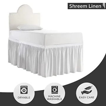 Impeccable Bedding Dorm Bed Skirt for College Students