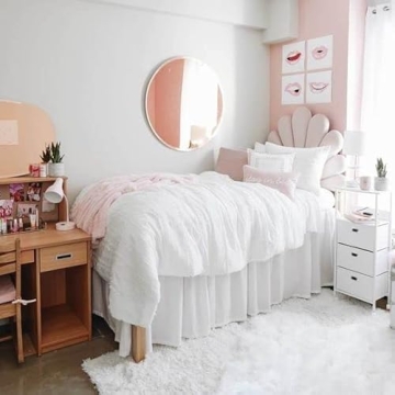 Impeccable Bedding Dorm Bed Skirt for College Students