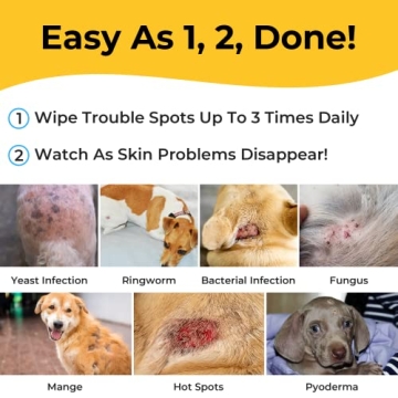Antibacterial & Antifungal Wipes for Dogs and Cats