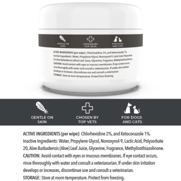 Antibacterial & Antifungal Wipes for Dogs and Cats