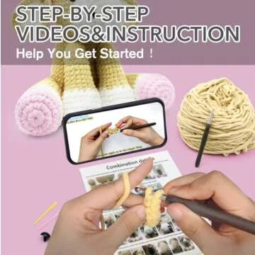 CODGP Crochet Kit for Beginners - Amigurumi Cow Set