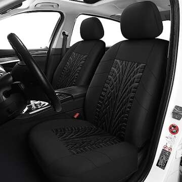 Pariitadin Car Seat Covers Full Set, Washable and Breathable Premium Cloth Automotive Vehicle Seat C...