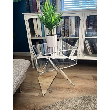 Modern Clear Acrylic Nightstand Side Table Home Decor