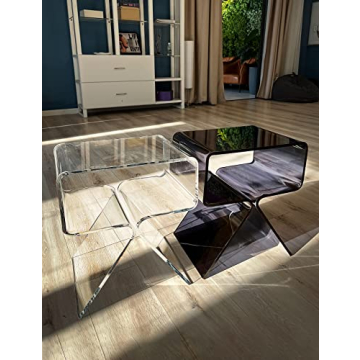 Modern Clear Acrylic Nightstand Side Table Home Decor