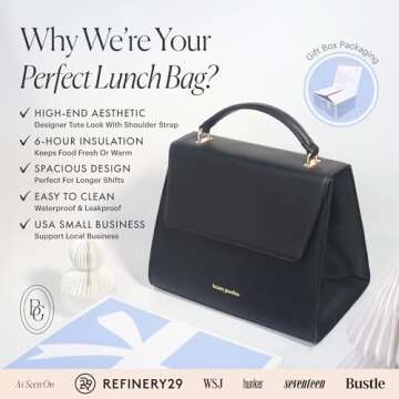 Beauty Goodies Lunch Bag Women Insulated for Work, Lunch Tote Bag for Women, Lunchbag Adult Woman, W...