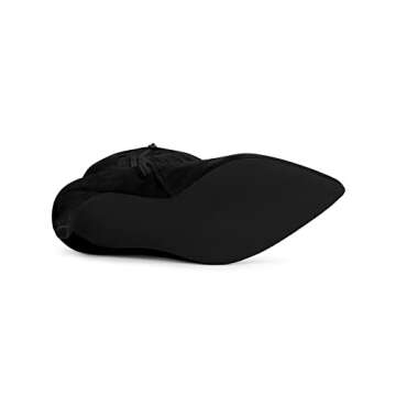 Allegra K Women's Pointed Toe Stiletto Heels Knee High Boots