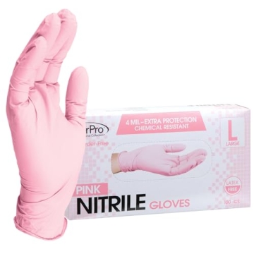 ForPro Professional Collection Disposable Nitrile Gloves, Chemical Resistant, Powder-Free, Latex-Fre...
