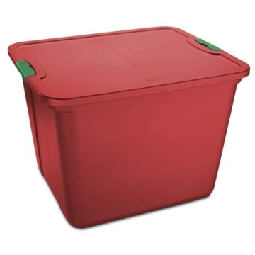 Mainstay 20 Gallon Latch Red Tote Plastic Storage Container, Set of 8
