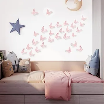 SAOROPEB 72Pc 3D Butterfly Wall Decals for Kids Decor