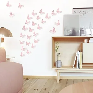 SAOROPEB 72Pc 3D Butterfly Wall Decals for Kids Decor