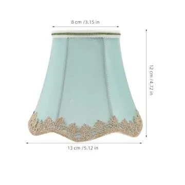 4 pcs fabric lampshade green table cloth vintage decor vintage home decor decor chandelier light covers Octagon lamp shades cloth lampshade cylinder shell Europe wall lamp e27