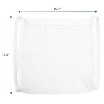 S&T INC. Sneaker Dryer Bag, Dryer Door Shoe Net with Elastic Straps, Sneaker Laundry Bag for Shoes, White, 15.5 Inch x 15.5 Inch, 1 Pack