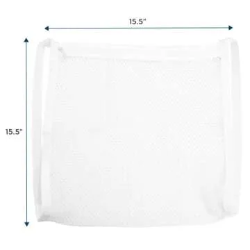 S&T INC. Sneaker Dryer Bag, Dryer Door Shoe Net with Elastic Straps, Sneaker Laundry Bag for Shoes, White, 15.5 Inch x 15.5 Inch, 1 Pack