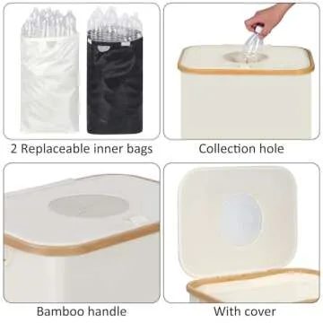 iEGrow 29 Gallon Recycling Bin for Kitchen, Indoor Home Recycle Bins with Lid, 110L Large Recycling ...